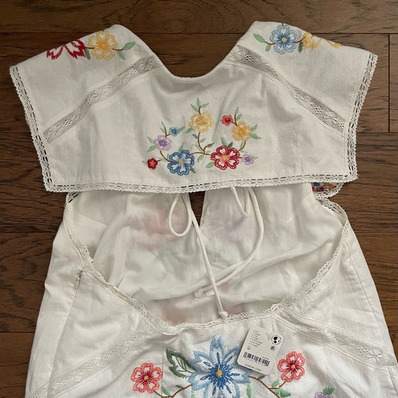 Free People Willow Embroidered Floral Mini Dress - Picture 3 of 14